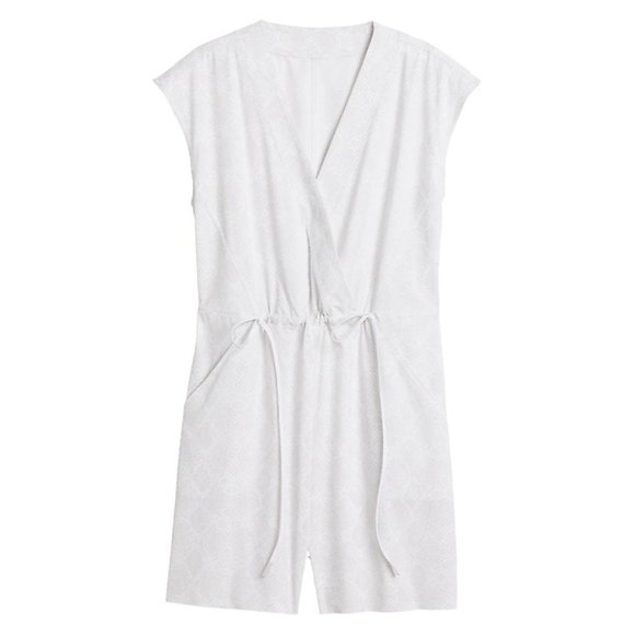 Like New Athleta White Wrap Romper - Picture 1 of 11